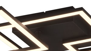 Deckenleuchte Reality leuchten aus Metall in Schwarz RL Deckenlampe Trail schwarzes Metall - ca. 53 x 53 cm