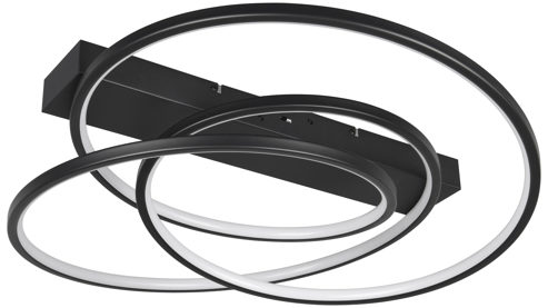 Deckenleuchte Trio lighting for you aus Metall in Schwarz TRIO Deckenlampe Darvin mattschwarzes Metall – ca. 65 x 48 cm