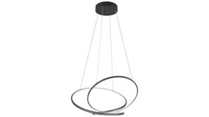 Pendelleuchte Trio lighting for you aus Metall in Schwarz TRIO Hängelampe Darvin mattschwarzes Metall – Durchmesser ca. 62 cm
