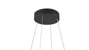 Pendelleuchte Trio lighting for you aus Metall in Schwarz TRIO Hängelampe Darvin mattschwarzes Metall – Durchmesser ca. 62 cm