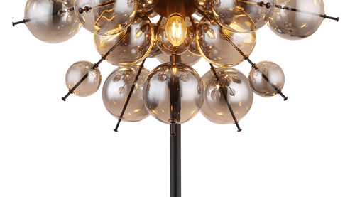 Stehleuchte Globo lighting aus Glas in Schwarz GLOBO Stehleuchte Udo rauchfarbenes Glas & Metall – Höhe ca. 155 cm