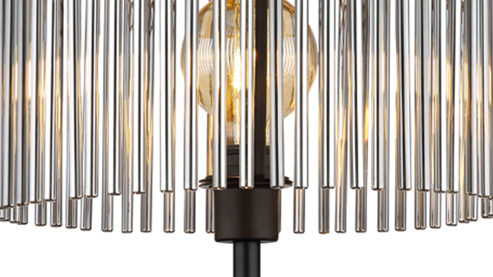 Stehleuchte Globo lighting aus Glas in Schwarz GLOBO Stehleuchte Gorley rauchfarbenes Glas & Metall – Höhe ca. 152 cm