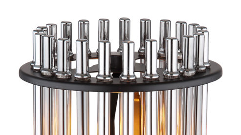 Tischleuchte Globo lighting aus Glas in Schwarz GLOBO Tischleuchte Gorley rauchfarbenes Glas & Metall – Höhe  ca. 38 cm