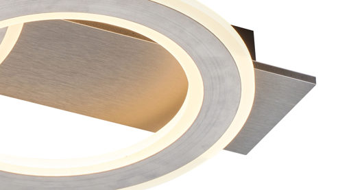 Deckenleuchte Globo lighting aus Metall in Anthrazit GLOBO Deckenleuchte Jayden Anthrazit & Opal – Länge ca. 63 cm