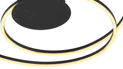 Deckenleuchte Fh fischer & honsel aus Metall in Schwarz FH LED-Deckenleuchte Holy schwarzes Metall - Durchmesser ca. 49 cm