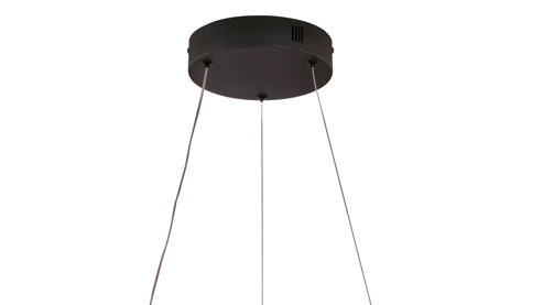 Pendelleuchte Fh fischer & honsel aus Metall in Schwarz FH LED-Pendelleuchte Sirko sandschwarzes Metall - Durchmesser ca. 100 cm