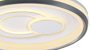 Deckenleuchte Just light. (leuchtendirekt) aus Kunststoff in Weiß JUST LIGHT. Deckenleuchte Minelli Weiß & Grau - Durchmesser ca. 50 cm