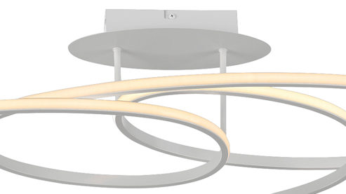 Deckenleuchte Just light. (leuchtendirekt) aus Kunststoff in Weiß JUST LIGHT. Deckenleuchte Lumaca Weiß - ca. 80 x 31 cm