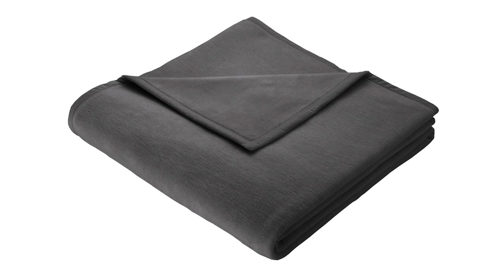 Wohndecke Biederlack® aus Mischgewebe in Anthrazit Biederlack® Wohndecke Cotton Home anthrazitfarbenes Mischgewebe - ca. 150 x 200 cm