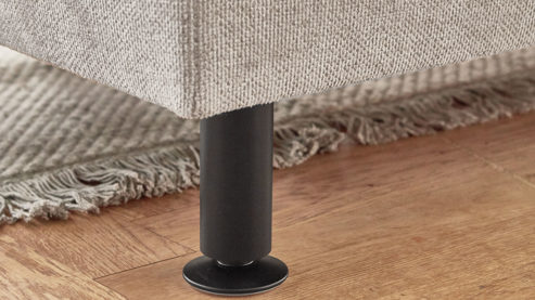 Funktionshocker modulmaster aus Stoff in Beige Modulmaster MM-ZE1148 - XXL-Funktionshocker ecrufarbenes Flachgewebe Cyber & Fuß Z002-M01 - ca. 130 x 65 cm