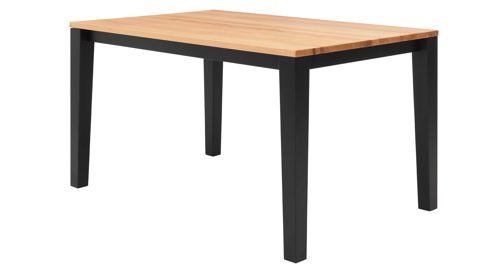 Auszugtisch Interliving aus Holz in Schwarz Interliving Esszimmer Serie 5102 – Auszugtisch Kernbuche & Mattschwarz - ca. 140 - 240 x 90 cm