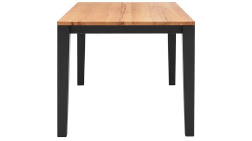 Auszugtisch Interliving aus Holz in Schwarz Interliving Esszimmer Serie 5102 – Auszugtisch Kernbuche & Mattschwarz - ca. 140 - 240 x 90 cm