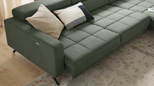 Funktion Interliving aus Metall in Transparent Interliving Sofa Serie 4303 – Sitztiefenverstellung motorisch