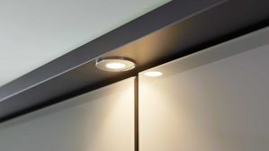 Möbelbeleuchtung Interliving aus Kunststoff in Weiß Interliving Kleiderschrank Serie 1210 – Power-LED-Set 90343 dreiteilig