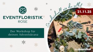 Gutschein Adventskranz basteln Workshop-Ticket